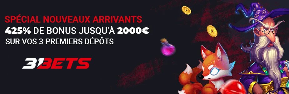 31BET casino bonus
